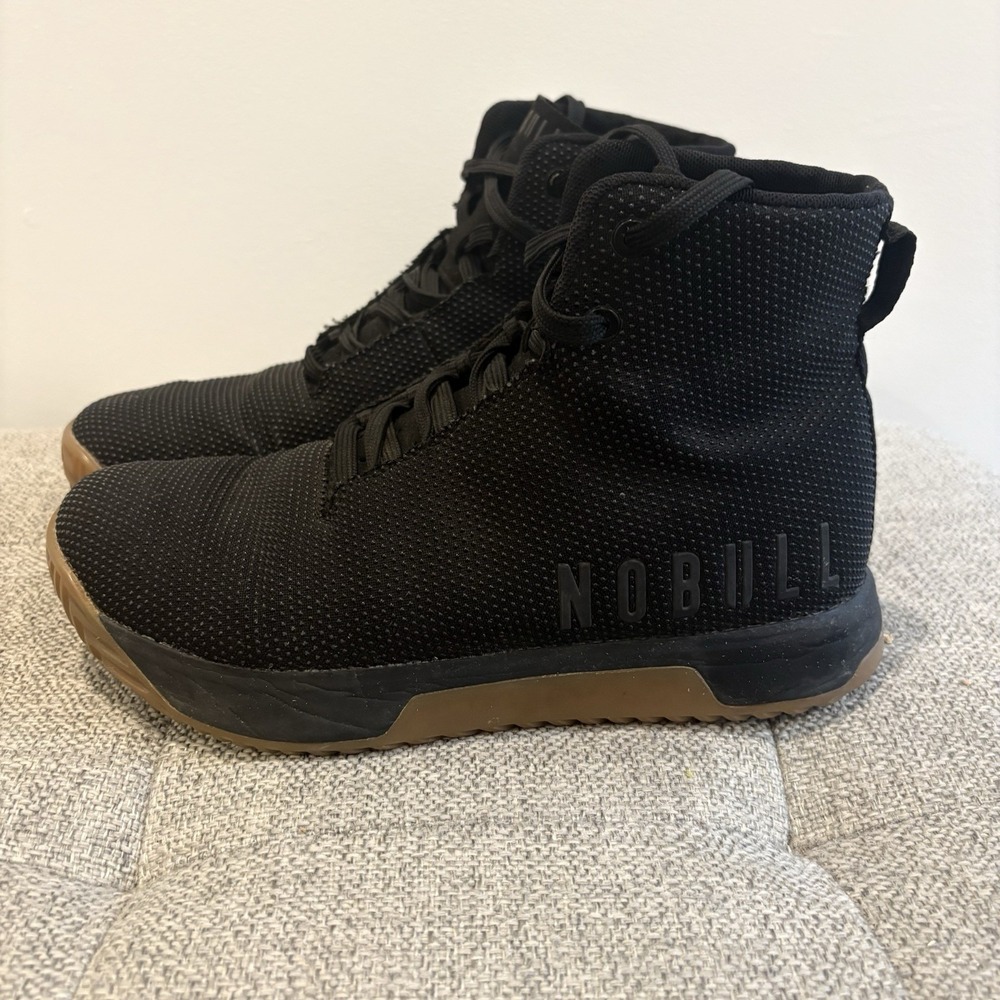Nobull Outwork Edge Unisex M6.5/W8 Training Shoes Black Mesh High Top Sneakers - Picture 3 of 10